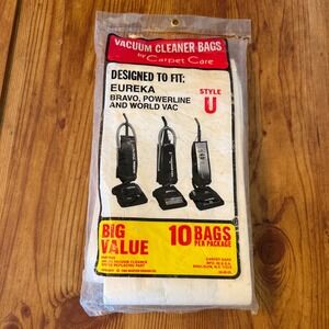 Carpet Care Vacuum Cleaner Bags Style U Eureka Bravo Powerline World Vac 7 Bags